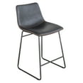 thumbnail image 3 of AmeriHome Full Back Black Faux Leather Finish 24-in Counter Height Chair Set for Office, Kitchen, Bar, Garage, Etc., 3 of 6