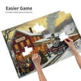 thumbnail image 4 of 1000 PCS Classic Christmas Train Puzzles For Adults 1000 Pieces,Brain Challenge,Unique And Beautiful Design,Vintage Art Christmas Style Wooden Jigsaw Puzzles,Gifts For Friends And Family,Fun Puzzle, 4 of 6