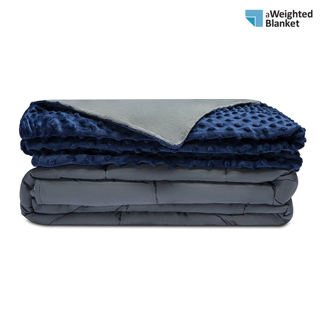 Premium Adult Weighted Blanket and Removable Cover by aWeightedBlanket 15 lbs 78”x48” (for