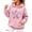 Pink, variant on JULMCOMO in October We Wear Pink Hoodies for Women Angel Wings Graphic Breast Cancer Awareness Sweatshirt Long Sleeve Soft Casual Pullover Outfits Red XL