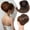 #008 Light Brown, variant on Stylish 12-Inch Detachable Long Comb Clip Messy Bun Ponytail Drawstring Hair Extensions for Women, Perfect for Weddings, Parties, Halloween, And Christmas, Weighing 55 Grams