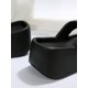 thumbnail image 4 of Women's Fashionable Lightweight Wedge Heel & Thick Sole Black Open Toe Slippers, 4 of 5