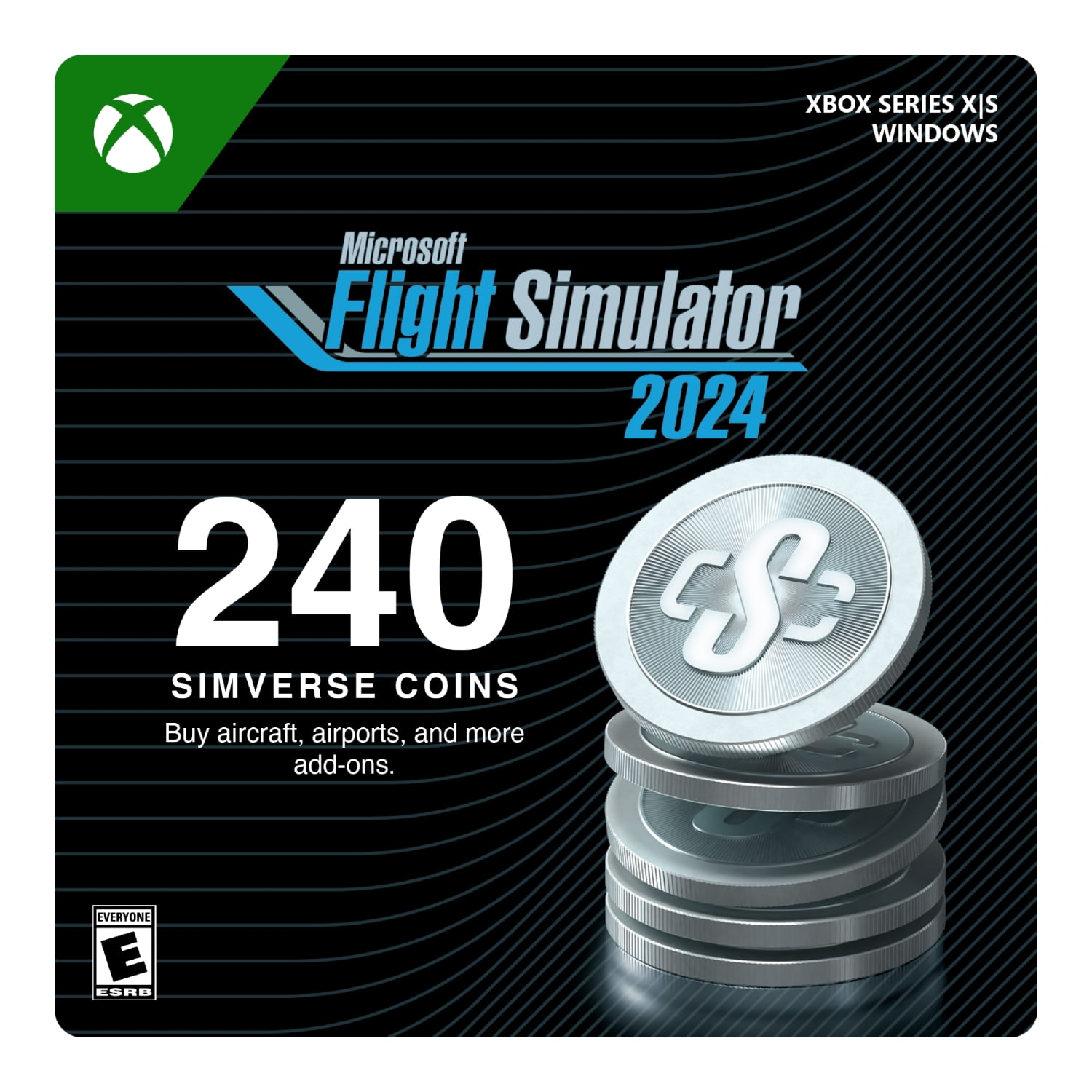 Microsoft Flight Simulator 2024 - 240 Simverse Coins - Xbox One, Xbox Series X|S, Windows 10 [Digital]