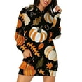 thumbnail image 4 of Drses‌‌ ‌‌‌‌‌‌‌‌‌‌‌‌‌‌‌‌‌‌‌‌‌‌‌‌‌‌‌‌‌‌Women's Halloween Hoodie Dress - Long Sleeve Graphic Pullover with Pockets Spooky Casual Outfit, 4 of 7