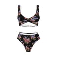 thumbnail image 4 of Daiia Bouquet Women's Bikini Set Two Piece Swimsuit High Waisted Bikini Adjustable Straps Bikini Perfect for Beach, Pool, and Summer Vacation-Large, 4 of 9