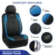 thumbnail image 4 of Fundas de Asiento para Coche Skechers de Lujo en Cuero Sintético Impermeable Azul, 4 of 8