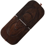 African Oware (mancala) Seed Board Game - Folding rounded shape - Hancarved, solid wood with seeds - Free instructions - by Africa Heartwood Project