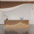 thumbnail image 4 of Checkout Supermarket Reception Desk Counter Cashier Beauty Executive Reception Desk Coffee Mostrador Recepcion Shop Furniture My Lux Decor Round, 4 of 6