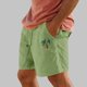 thumbnail image 2 of Pantalones Cortos para Hombre Cintura Elástica con Bolsillos Color Sólido Casual Cordón Suelto Pantalones Cortos de Ejercicio, 2 of 4