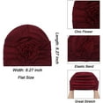 thumbnail image 7 of Dalrosia Women Turban Beanie Hat with Flower Chemo Headwear Elastic Head Wrap Cap, 7 of 7
