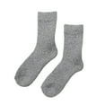 thumbnail image 1 of Qarigey 1 par de calcetines de invierno, calcetería térmica para clima frío, calentador de pies de ocio, tubo medio, calzado de vestir cómodo, Medias gris medio Mujeres Qarigey AP013272-06, 1 of 6