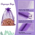 thumbnail image 4 of Bolsas de regalo de organza HRX, color morado, 13 x 18 cm, 100 unidades, 4 of 7