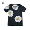 thumbnail image 1 of Camiseta Blusa De Manga Corta Con Estampado Floral Mujer Summer Losse Top, Negro, S Advancent AP002391-01, 1 of 7