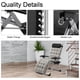 thumbnail image 5 of Zimtown - Juego de 2 Sillones Plegables de Gravedad Cero para Exteriores con Cojín para Patio de Playa, Piscina, Patio, Gris, 5 of 7