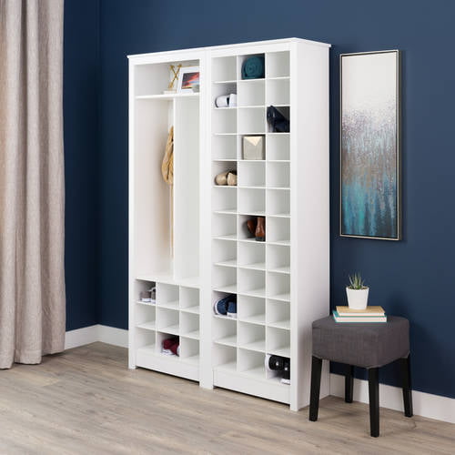 Prepac HangUps Shoe Storage Cabinet, 16D x 30W x 72H, White