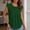 Green-A, variant on Women's Casual Round Neck Basic Pleated Tops Short Sleeve Loose Fit Curved Back Chiffon T-shirts White
