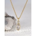 thumbnail image 5 of Charm-In Exquisite Exquisite 14K Gold Plated Marquise Cubic Zirconia Necklace for Women - Stunning Gold Necklaces - Adjustable 45+5cm Chain - Gift, 5 of 7