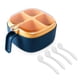 thumbnail image 5 of Kearding Caja de condimentos 4 Rejillas Tarro portátil con cucharas Especias Azúcar Olla Almacenamiento Compartimiento independiente Type2 NO2, 5 of 6