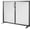 Black, variant on KFFKFF Single Panel Fireplace Screen with Door, Robust Iron Mesh, 38.98"(L) x30.7"(H) Spark Protection Cover, Easy Set-Up, Independent Fire Barrier Grid for Living Room Home Embellishment