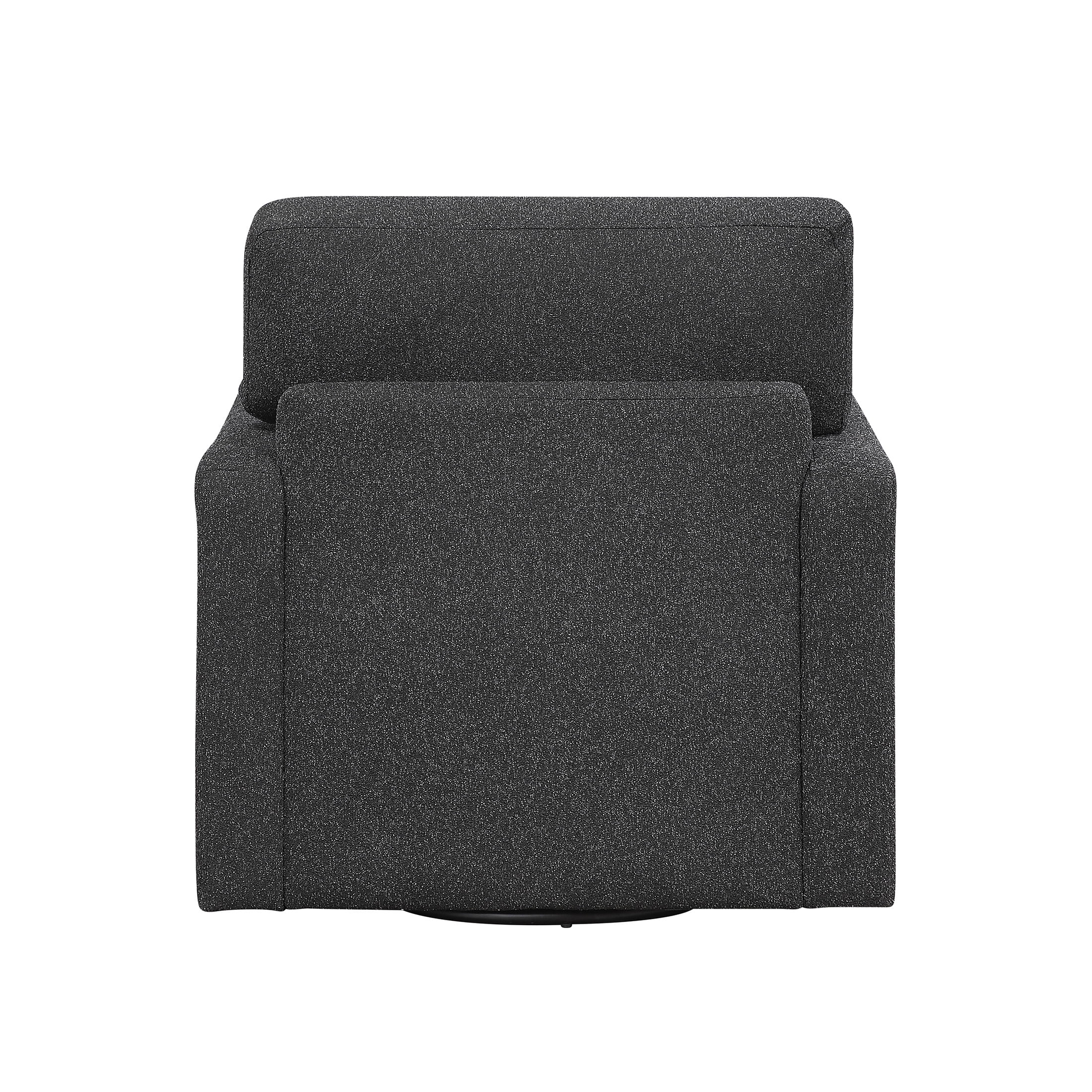OakvillePark Vona Contemporary Boucle Swivel Chair, Black