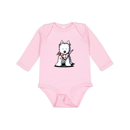 

Inktastic Westie in Bandana Gift Baby Boy or Baby Girl Long Sleeve Bodysuit