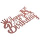 thumbnail image 3 of Birthday Party Decoration Happy Birthday Cake Topper Flat Ornament Rosy Elegant Decoration 1Set, 3 of 4