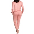 thumbnail image 5 of BLIS Long Sleeve Crew Neck Solid Pajamas (Women's) 2 Piece Set, 5 of 7