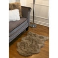 thumbnail image 3 of Luxe Gordon Faux Sheepskin Rug Tan 2x3 Feet 1-Piece Soft Texture, 3 of 5