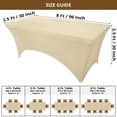 thumbnail image 2 of Mantel Utopia Kitchen Spandex, paquete de 2 unidades, 8 pies, color champán, 2 of 9