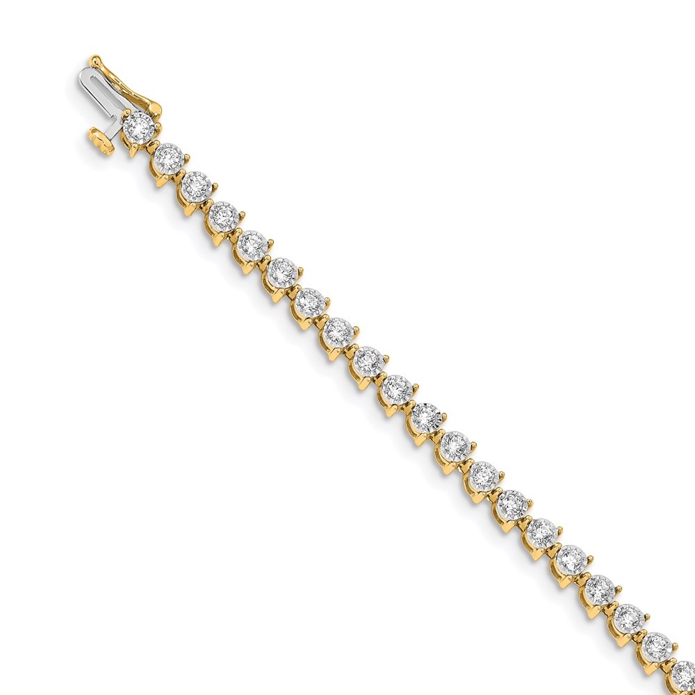 14K Yellow Gold bracelet Lab Grown Diamond SI1 SI2, G H I,