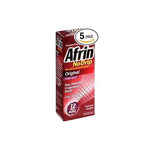 Afrin No Drip Pump Mist Original - .5 oz, Pack of 5