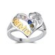 thumbnail image 2 of Sonducket Anillo de cristal Anillo de abuela Anillo de dedo en forma de corazón Regalo de joyería para el Día de la madre Ropa, zapatos y accesorios Miscelánea No. 4, 2 of 6