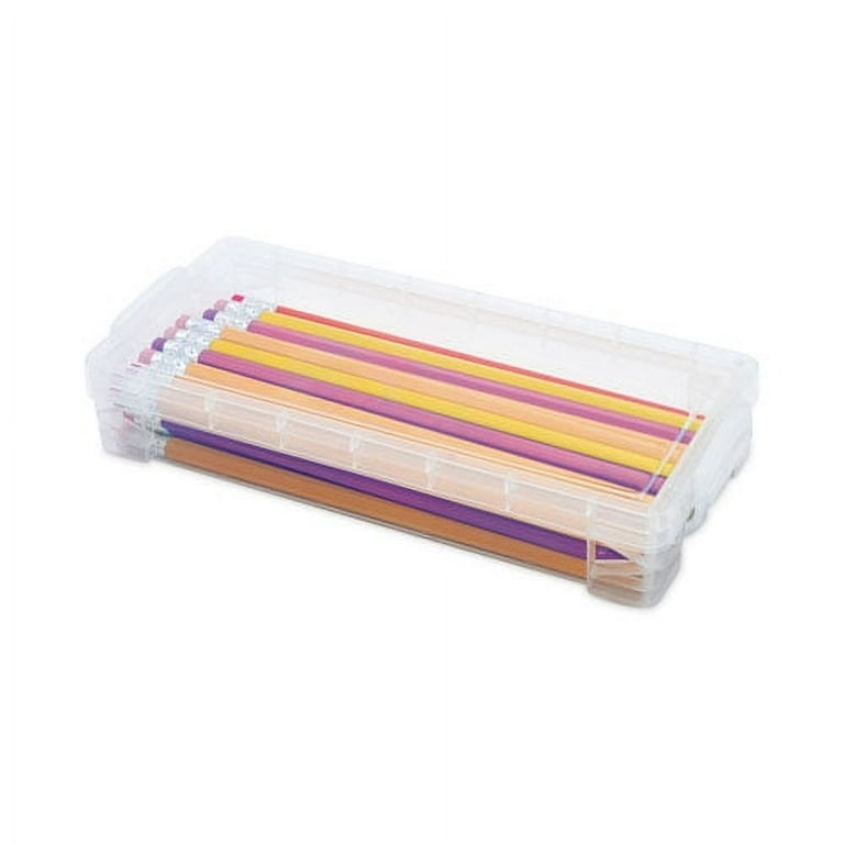 Super Stacker Pencil Box, Plastic, 8.25 x 3.75 x 1.5, Clear Super Stacker Pencil Box, Plastic, 8.25 x 3.75 x 1.5, Clear