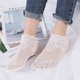 thumbnail image 1 of Calcetines cortos de encaje para mujer, calcetines finos de primavera y verano para mujer, calcetines de media pantorrilla transpirables de malla con bordado japonés para mujer, 1 of 6