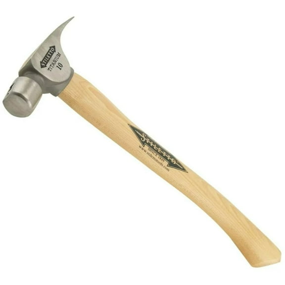 Stiletto FH10C Straight Claw Finishing Hammer 10 oz Head Titanium Head Brown/Tan Handle