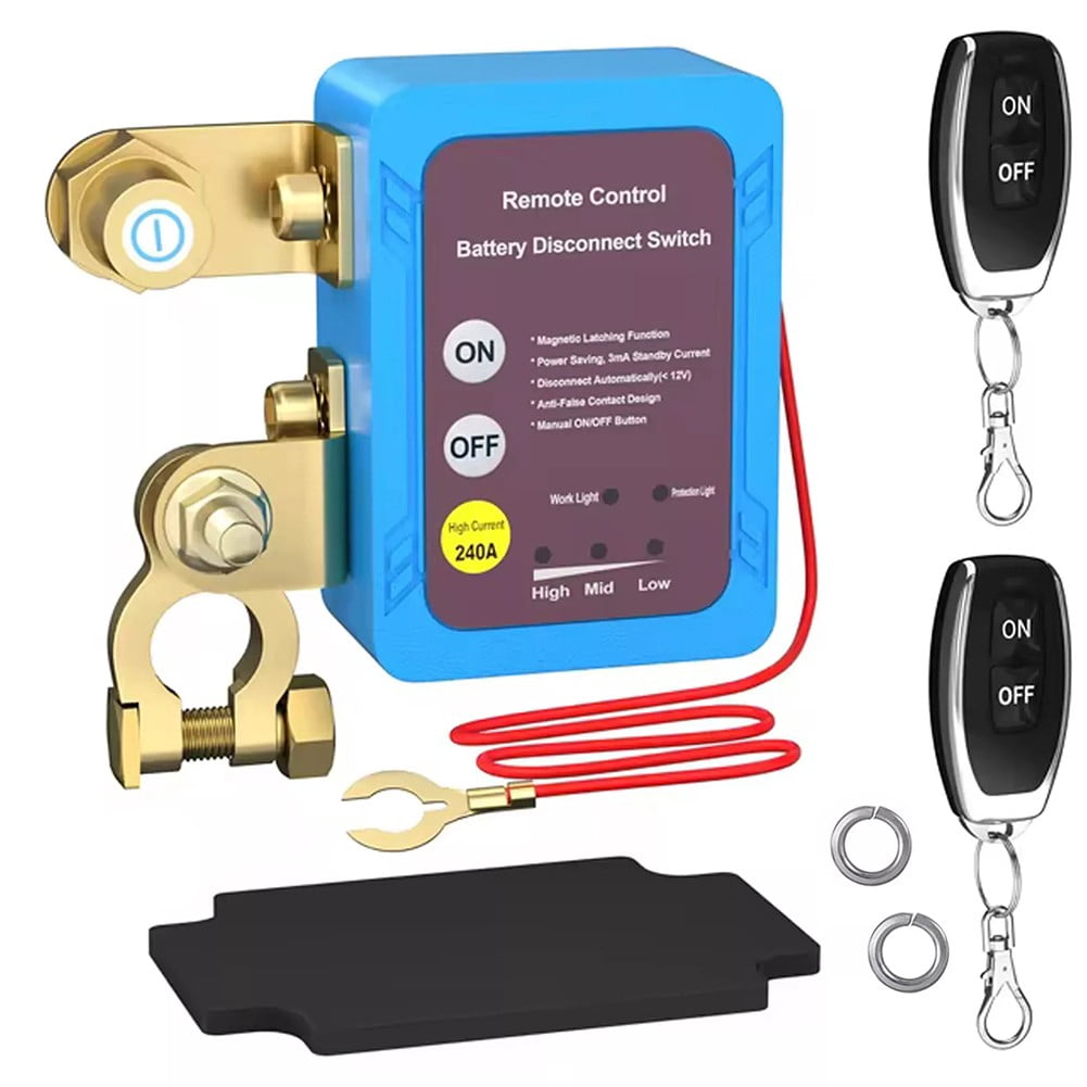CENL Car Remote Battery Disconnect Switch 12V 240A Battery Kill Switch Auto RVs Truck
