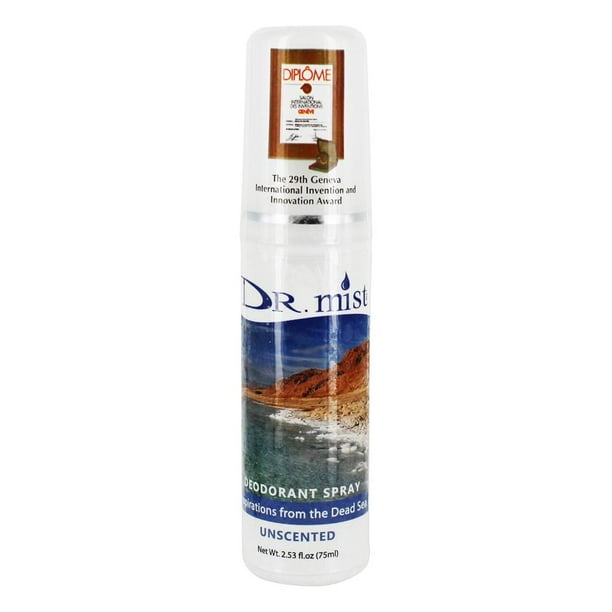 Dr. Mist Deodorant Spray Unscented 2.53 fl. oz.