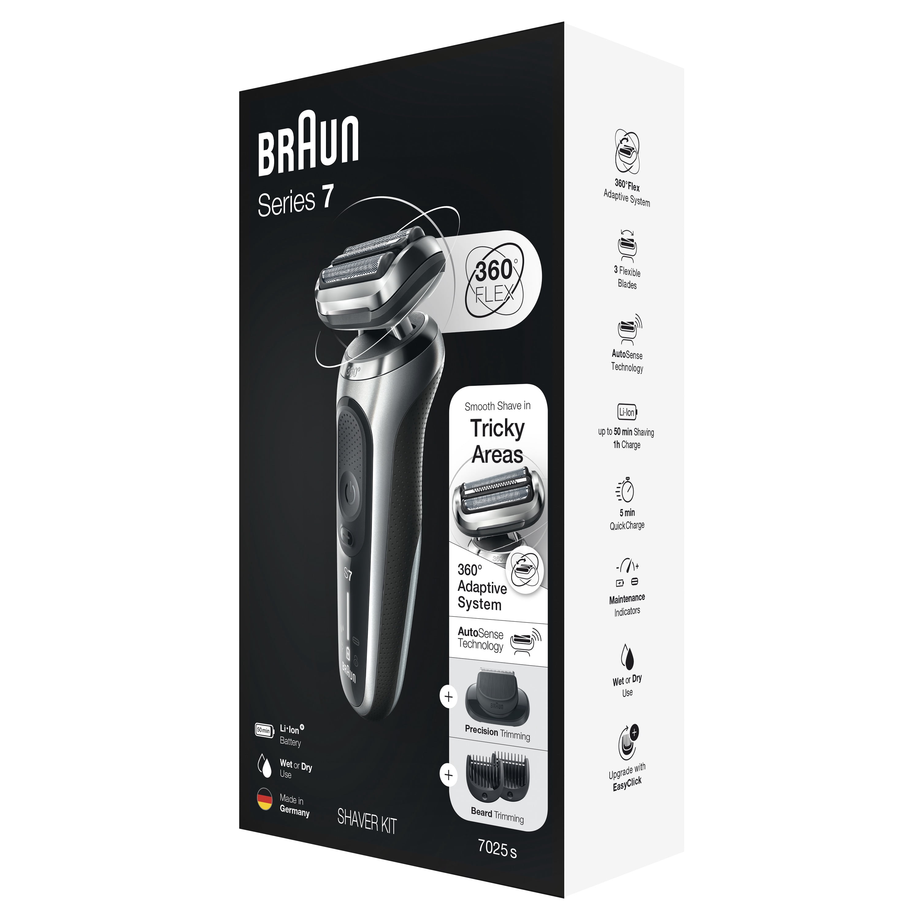 Braun Series 7 7025s Flex Portable Men's Shaving Machine