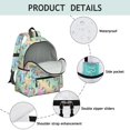 thumbnail image 4 of Unicorn and Head Pink Pattern Cute School Backpack with Padded Back and Adjustable Shoulder Straps 13.4"x11"x4.7", 4 of 5