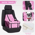 thumbnail image 2 of Sennaux Pet Car Seat Front Pet Dog Booster Seat Carrier Protector for Dogs Cats Puppy, with PVC Tube, Blue, 2 of 7