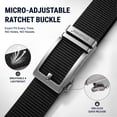 thumbnail image 3 of Fairwin Mens Belt Nylon Ratchet Belts Casual Golf Web Belt, Waist 43"-47", Black, 3 of 10