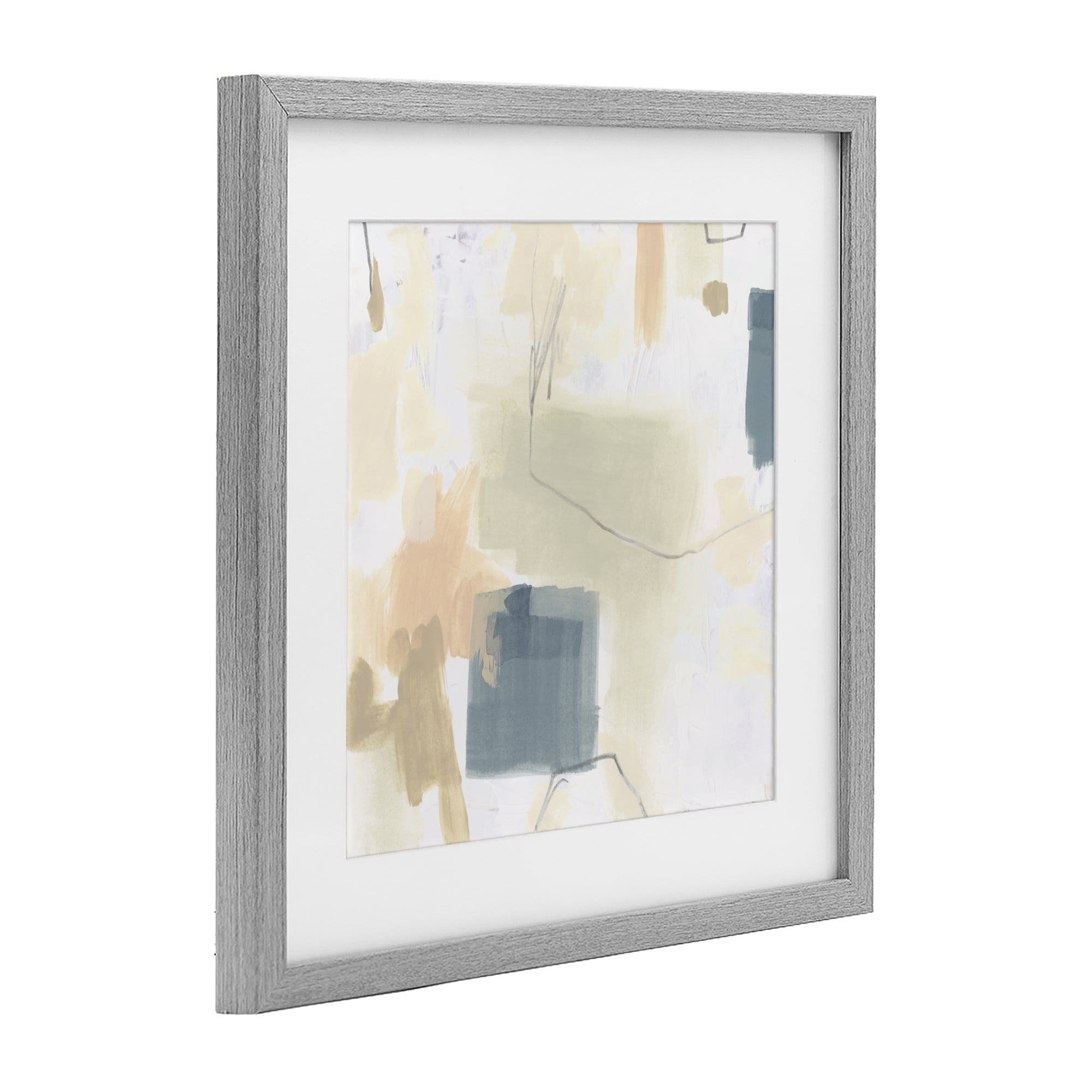 Stupell Industries Minimal Plaster Line Gray Framed Print Under Glass, design by June Erica Vess