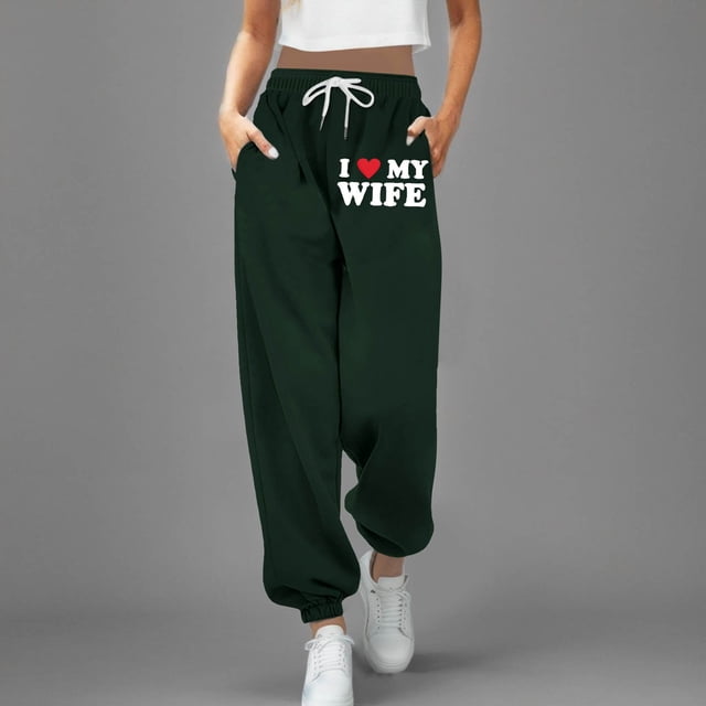 WILLBEST Pantalones Deportivos Casuales para Mujer, Forrados, de Pierna Ancha y Recta, de Cintura Alta, con Bolsillos para Un Uso Diario Cómodo. Chica