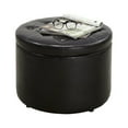 thumbnail image 2 of Convenience Concepts Designs4Comfort Pouf Rond pour Chaussures en Similicuir Noir, 2 of 6