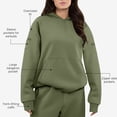 thumbnail image 4 of JUSLIO Womens Tops Relaxed Fit Hoodies Sweatshirts with Pockets Long Sleeve Sweatshirts Army Green L, 4 of 9