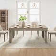 thumbnail image 4 of Towallmark 71-Inch Farmhouse Dining Table for 6-8 People, Rustic Wood Tabletop with Sturdy Frame, Large Rectangular Kitchen Table for Dining Room,Gray(Only Table), 4 of 8