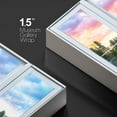 thumbnail image 4 of wall26 Canvas Print Wall Art Window View Pastel Sky Mountain Range Forest Lake Wilderness Nature Photography Realism Scenic Landscape Colorful Multicolor for Living Room, Bedroom, Office - 24"x3, 4 of 5