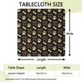 thumbnail image 2 of Happy Dog and Footprints Square Fitted Tablecloth with Elastic Edge,Square Table Cover,Washable Elastic Table Cover for Home Kitchen Party Decor 36"x36", 2 of 6