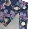 thumbnail image 4 of Ambesonne Floral Grommet Curtain, Astrology Universe Flowers, 50"x120", Indigo Lavender, 4 of 5