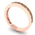 thumbnail image 2 of 0.39 ctw Wedding Band for Women - 18K Rose Gold Simulated Champagne Diamond Stackable Eternity Ring, 2 of 6